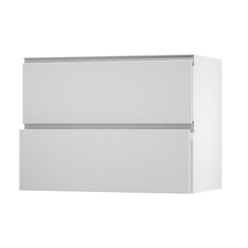 Greenwich Gloss Dove Grey 1000 Pan Drawer Door Open 342mm