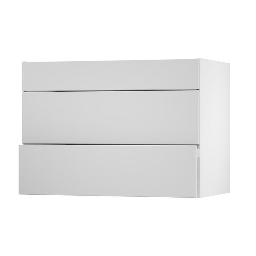 Greenwich Gloss Dove Grey 1000 Fridge Freezer Wall Door Open