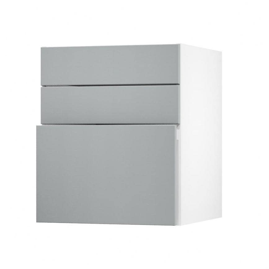Greenwich Slate Grey 600 Hob / Pan Drawer Door Open