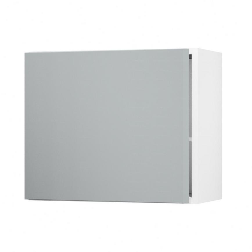 Greenwich Slate Grey 600 Tall Integrated Microwave Topbox Door Open