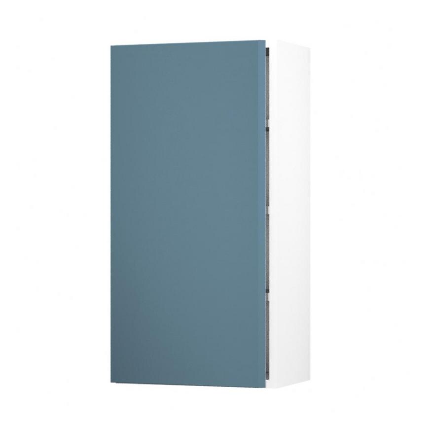 Greenwich Marine Blue 450mm x 900mm Tall Door Front Shown Open at an Angle as a Single Door