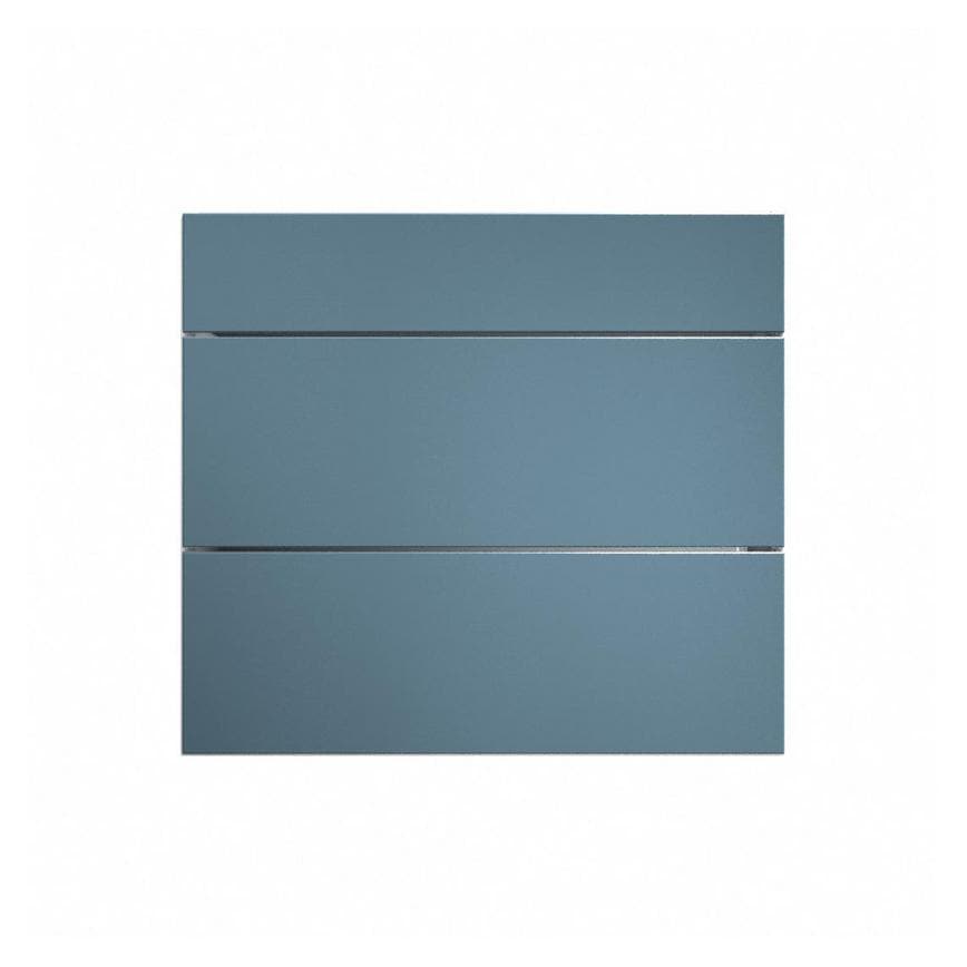 Greenwich Marine Blue 800mm x 160mm Drawer Front Shown Closed as Part of a Full Drawer Unit
