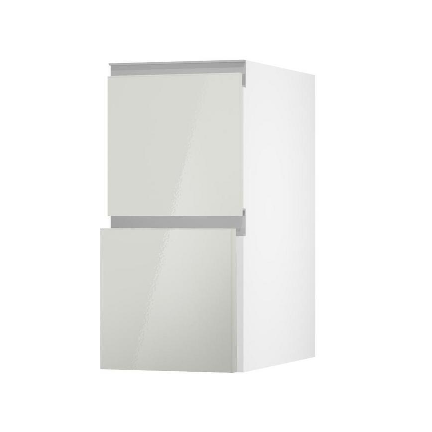 Greenwich Gloss Porcelain 342mm x 350mm Pan Kitchen Drawer Angle Open