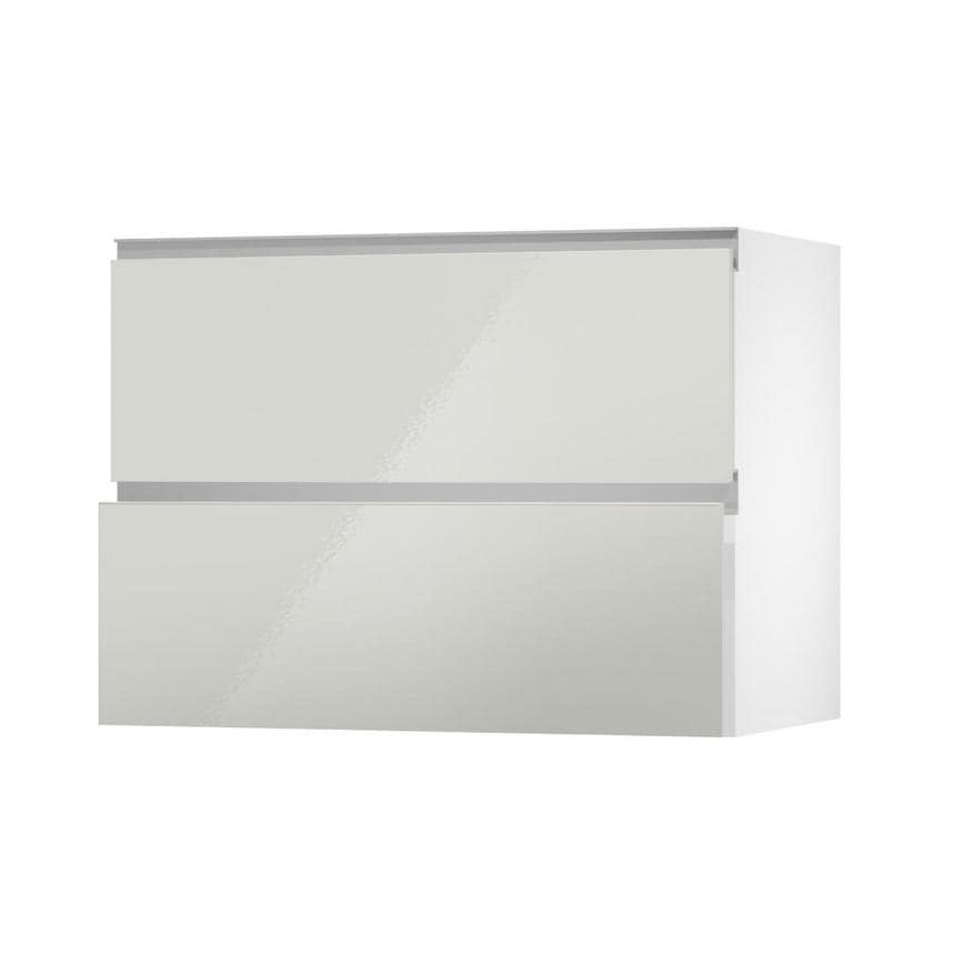 Greenwich Gloss Porcelain 342mm x 1000mm Pan Kitchen Drawer Angle Open