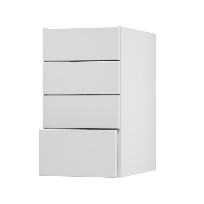 Hockley Mirror Gloss White 400 Deep Drawer Door Open
