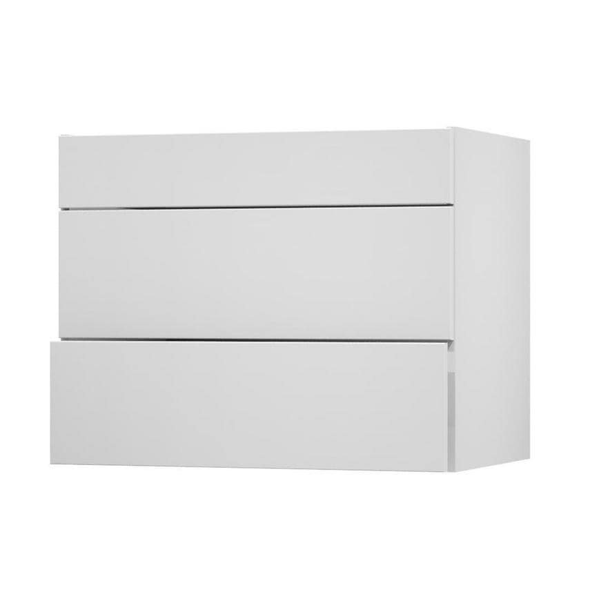 Hockley Mirror Gloss White 900 Pan Drawer Door Open