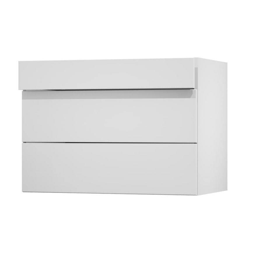 Hockley Mirror Gloss White 1000 Pan Drawer Door Open 170mm