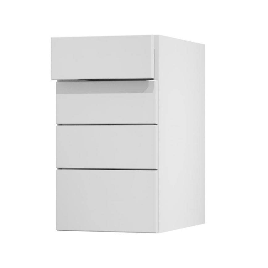 Hockley Mirror Gloss White 400 Drawer Door Open