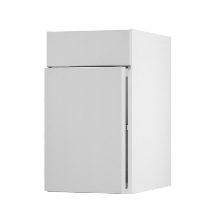 Hockley Mirror Gloss Dove Grey 400 Standard Door Open