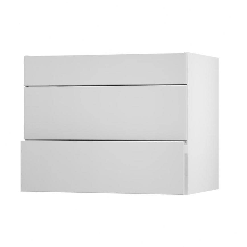 Hockley Mirror Gloss Dove Grey 900 Pan Drawer Door Open