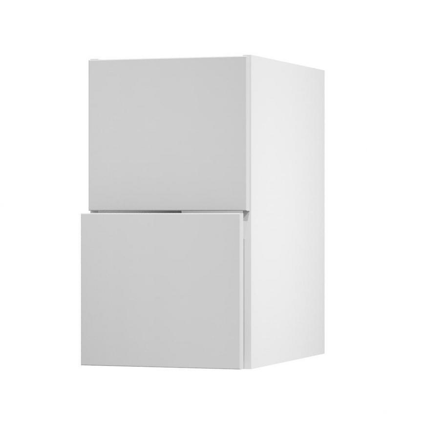 Hockley Mirror Gloss Dove Grey 400 Pan Drawer Door Open 342mm