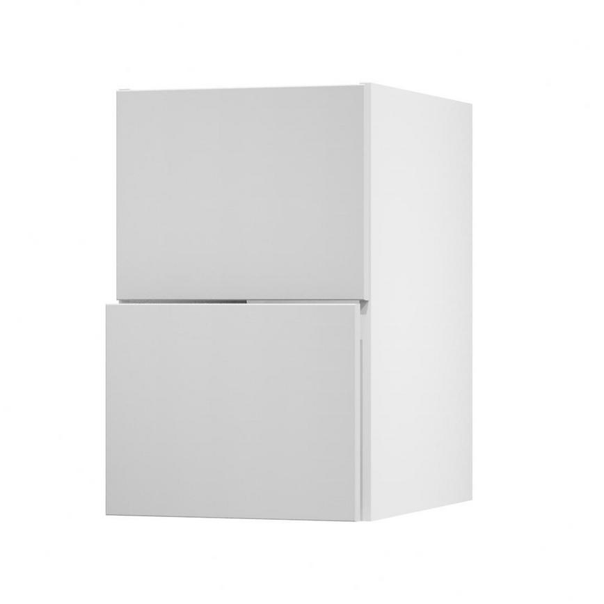 Hockley Mirror Gloss Dove Grey 450 Pan Drawer Door Open 342mm
