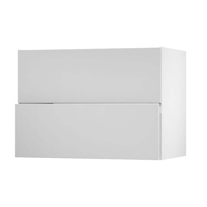 Hockley Mirror Gloss Dove Grey 1000 Pan Drawer Door Open 342mm