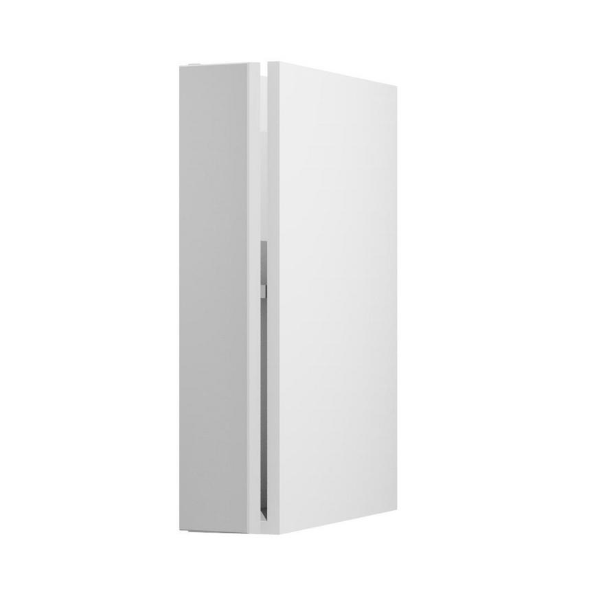 Hockley Mirror Gloss Dove Grey 150 Full Height Pull Out Door Open
