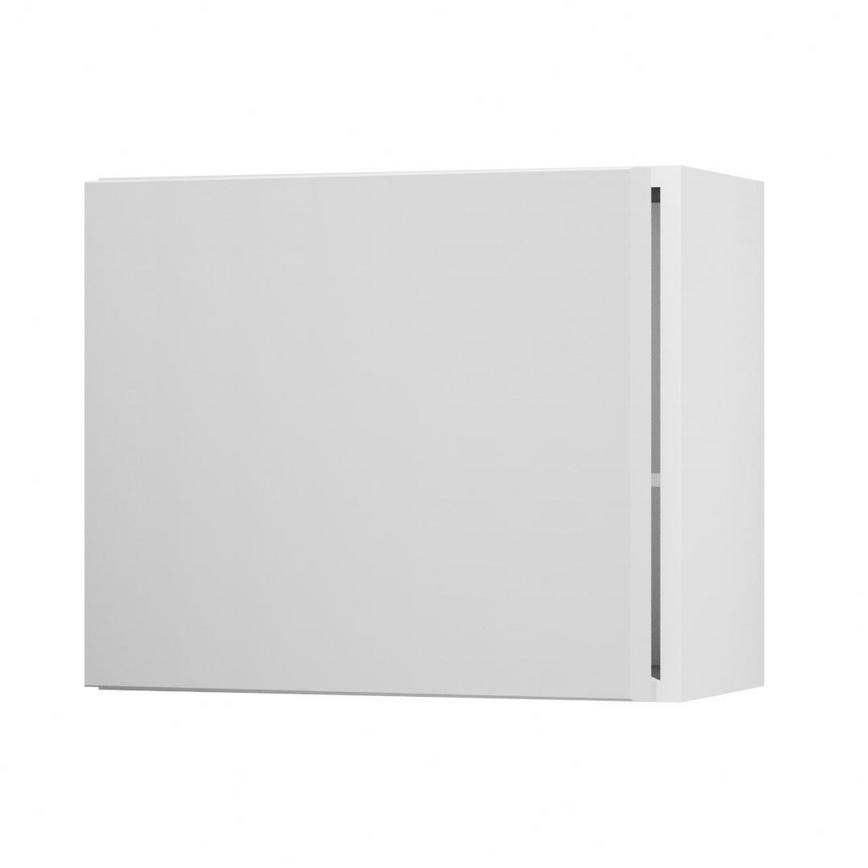 Hockley Mirror Gloss Dove Grey 600 Tall Integrated Microwave Topbox Door Open