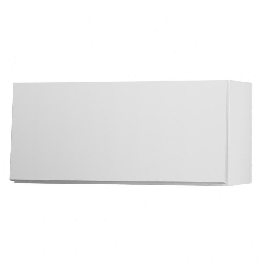 Hockley Mirror Gloss Dove Grey 800 Half Height / Pan Drawer Door Open
