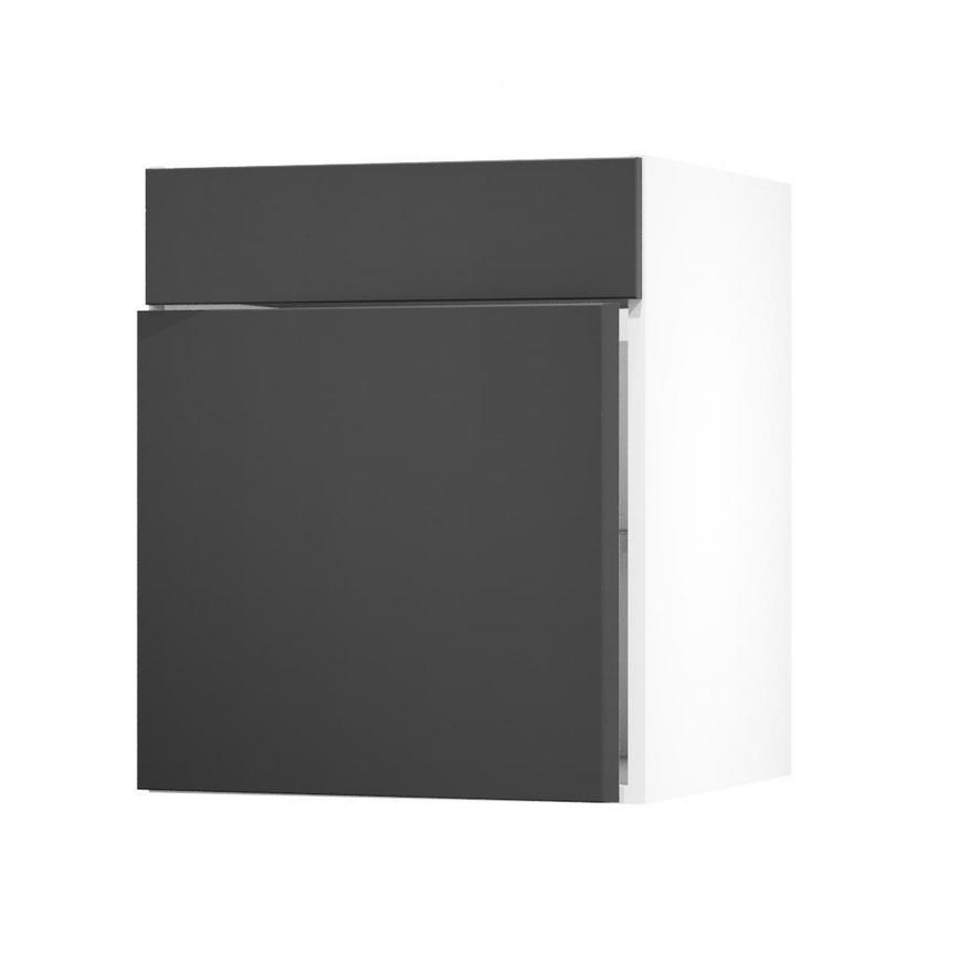 Hockley Super Matt Charcoal 600 Standard Door Open