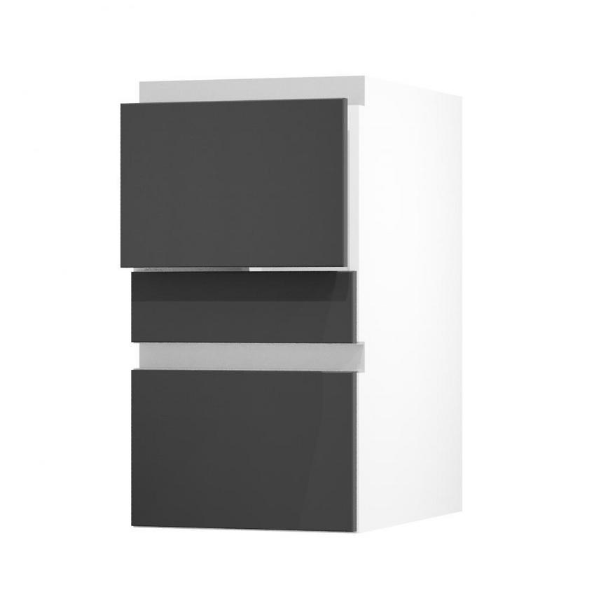 Hockley Super Matt Charcoal 400 Pan Drawer Door Open 170mm