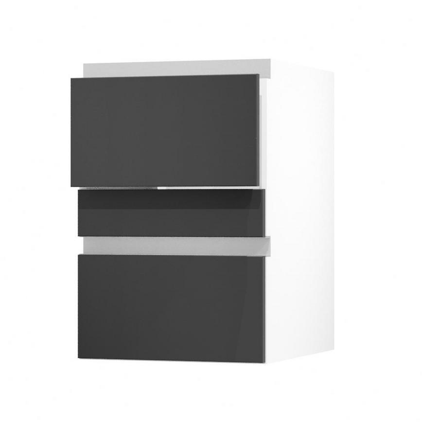 Hockley Super Matt Charcoal 500 Pan Drawer Door Open 170mm