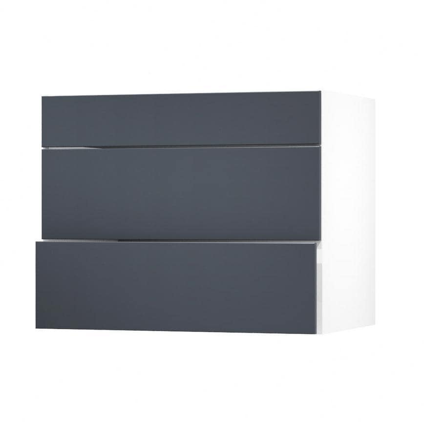 Hockley Super Matt Navy 900 Pan Drawer Door Open