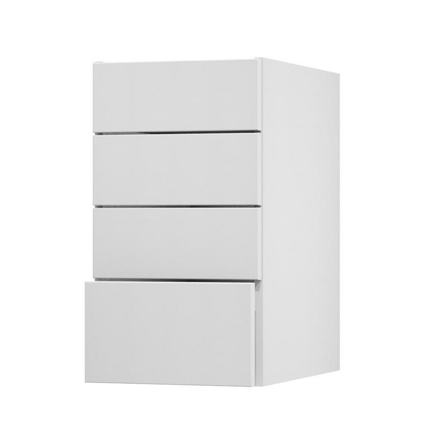 Hockley Super Matt White 400 Deep Drawer Door Open