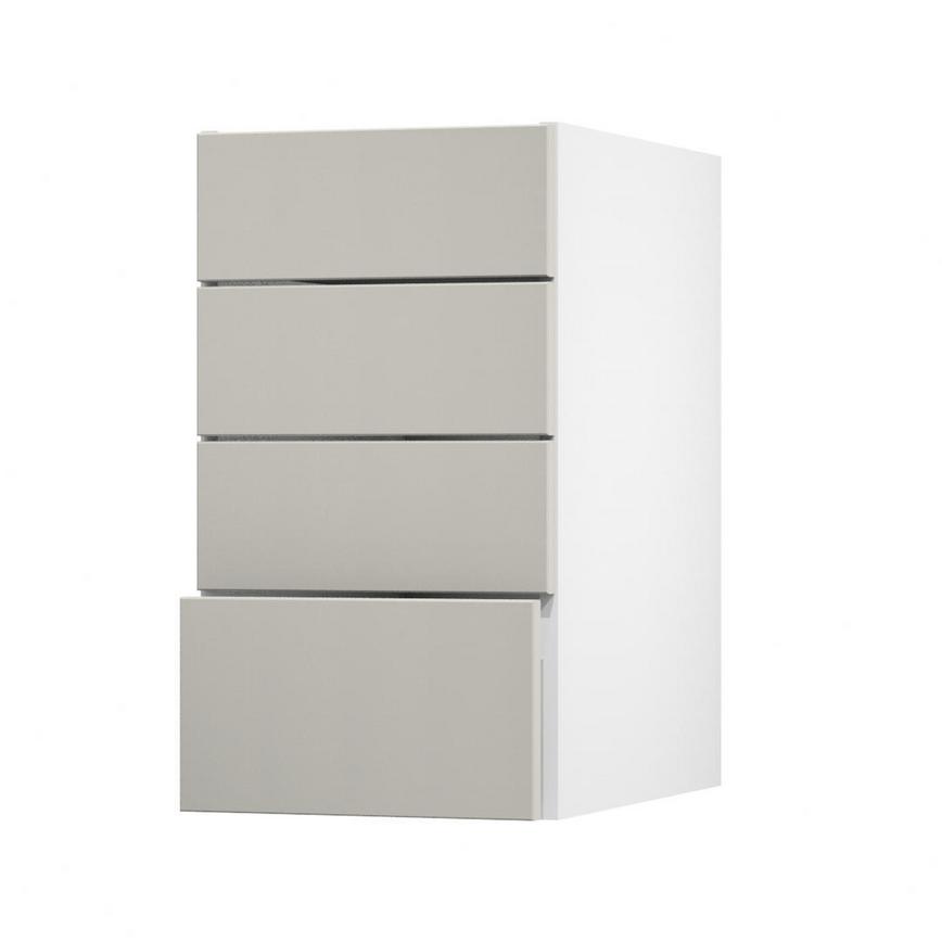 Hockley Super Matt Sandstone 400 Deep Drawer Door Open