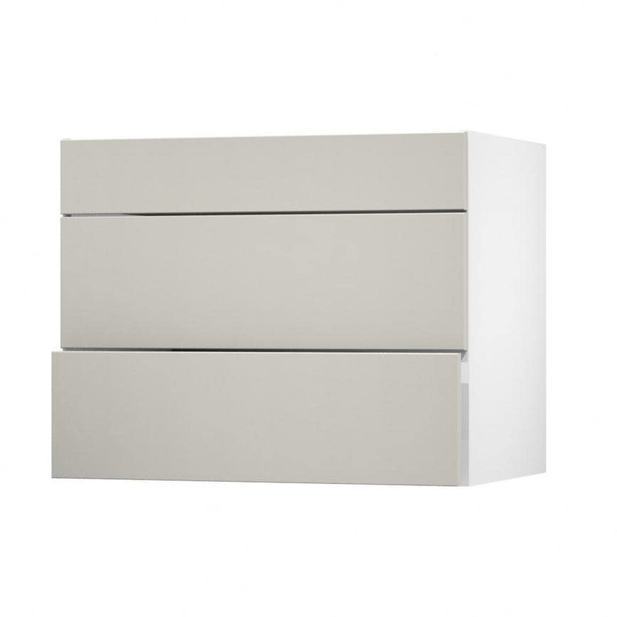 Hockley Super Matt Sandstone 900 Pan Drawer Door Open