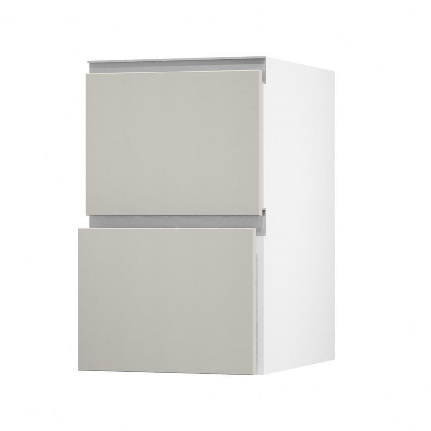 Hockley Super Matt Sandstone 450 Pan Drawer Door Open 342mm