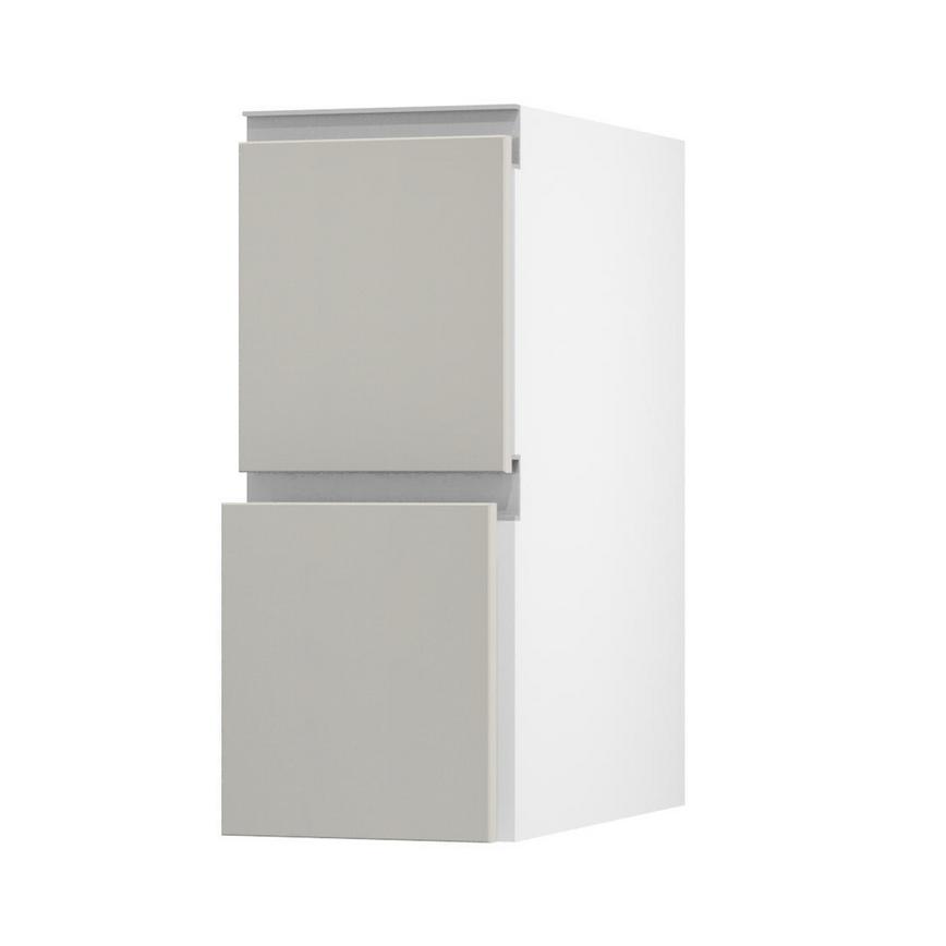 Hockley Mirror Gloss Sandstone 300 Pan Drawer Door Open 342mm