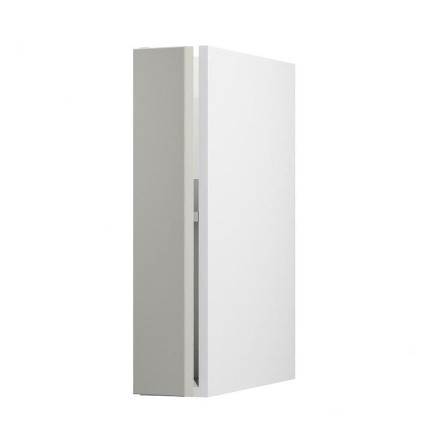 Hockley Mirror Gloss Sandstone 150 Full Height Pull Out Door Open