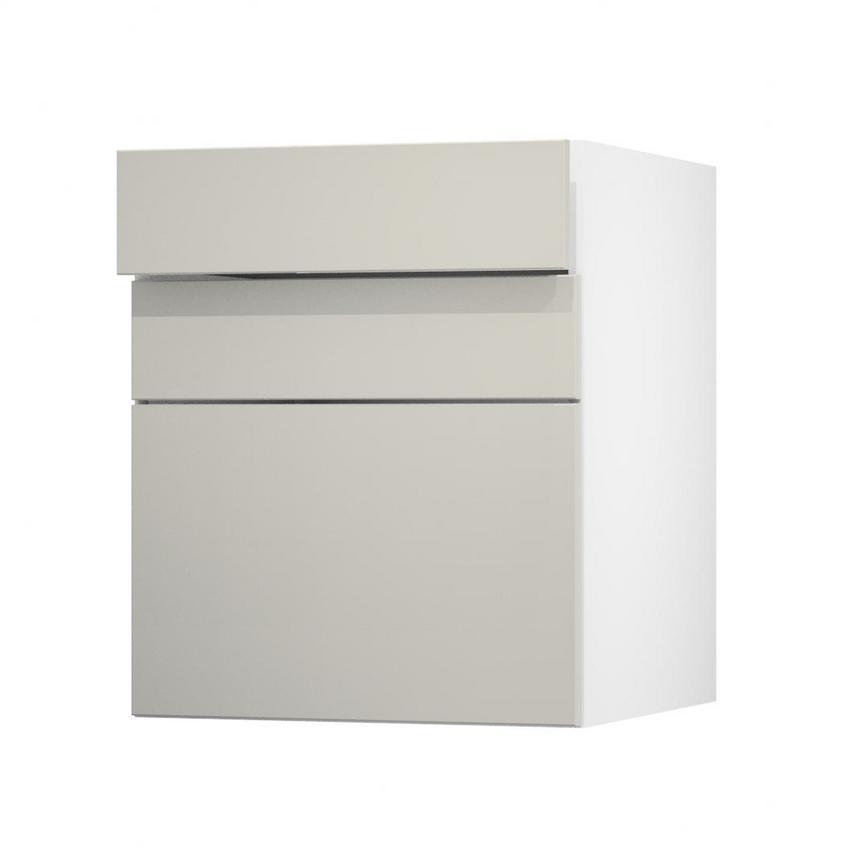 Hockley Mirror Gloss Sandstone 600 Drawer Door Open