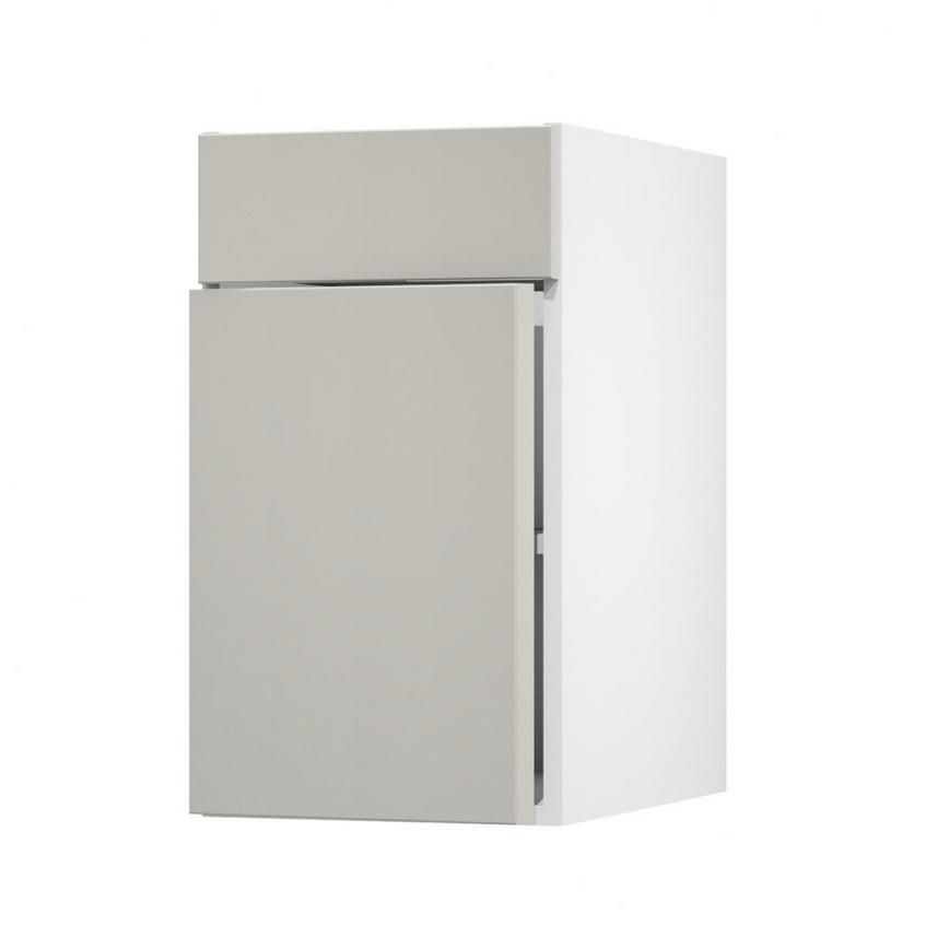 Hockley Mirror Gloss Sandstone 400 Standard Door Open