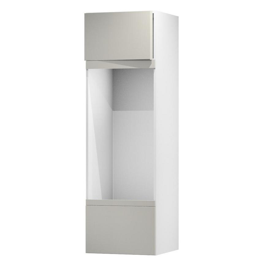 Hockley Mirror Gloss Sandstone 600 Appliance Tower Door Open 437mm