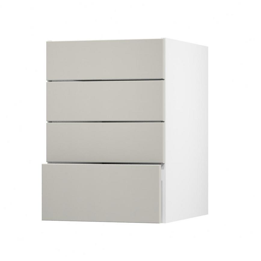 Hockley Mirror Gloss Sandstone 500 Deep Drawer Door Open