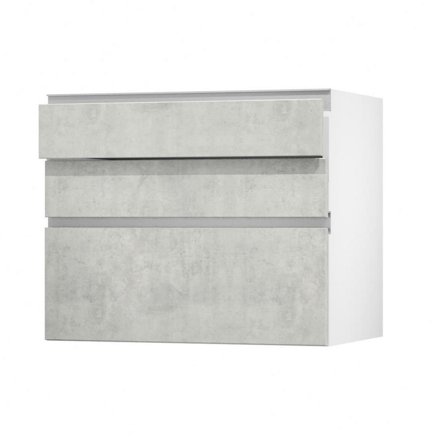 Hockley Concrete 900 Drawer Front (170mm) Open