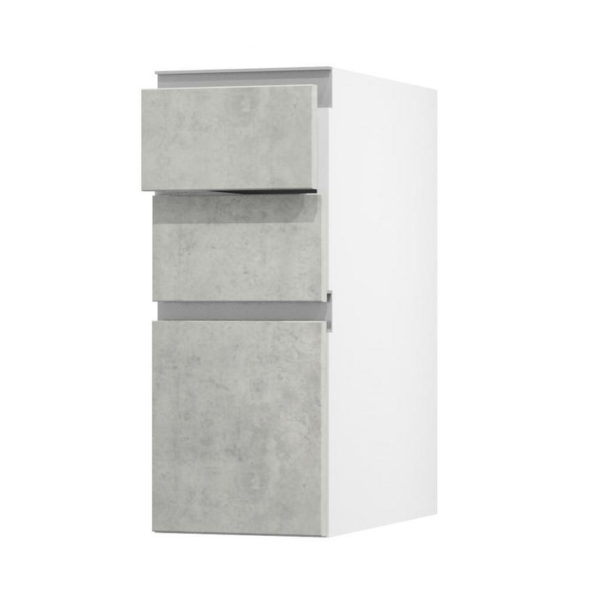 Hockley Concrete 300 Drawer Front (170mm) Open
