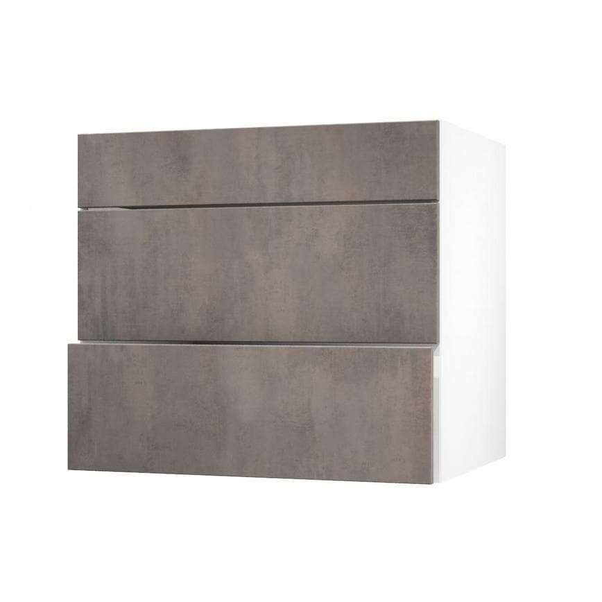 Hockley Dark Stone 800 Pan Drawer Door Open