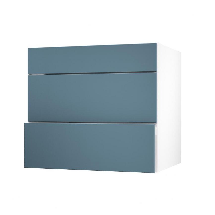 Hockley Super Matt Marine Blue 800 Pan Drawer Door Open