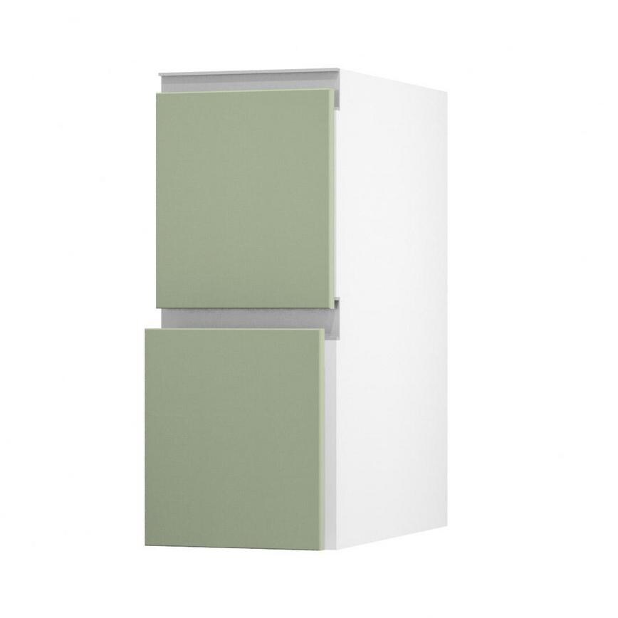 Hockley Super Matt Reed Green 300 Pan Drawer Door Open 342mm