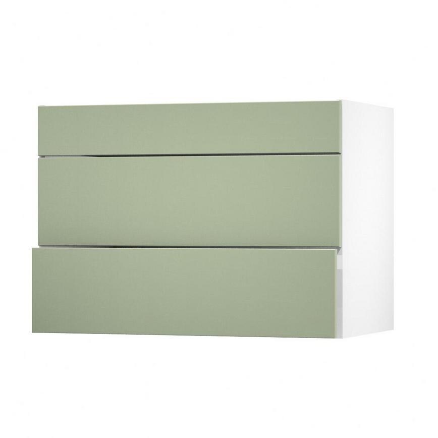 Hockley Super Matt Reed Green 1000 Fridge Freezer Wall Door Open