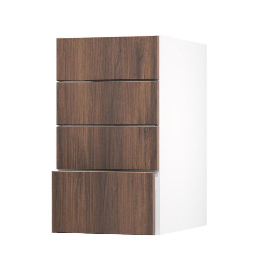 Hockley Textures Walnut 400 Deep Drawer Open