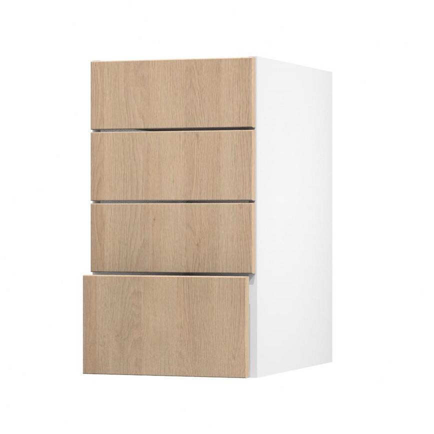 Hockley Textures Oak 400 Deep Drawer Open