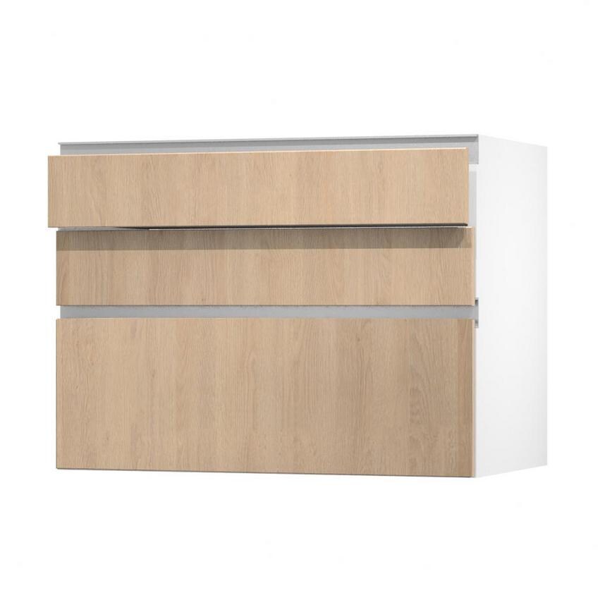 Hockley Textures Oak 1000 Drawer Frnt (170mm) Open