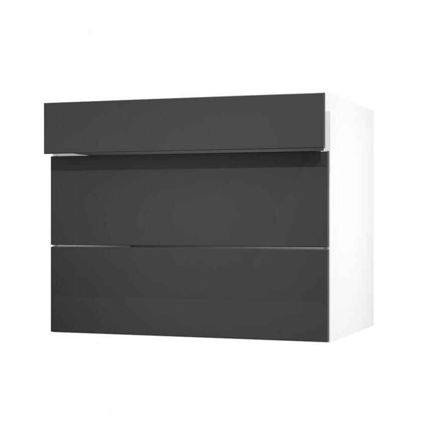 Hockley Super Matt Black 900 Drawer Door Open