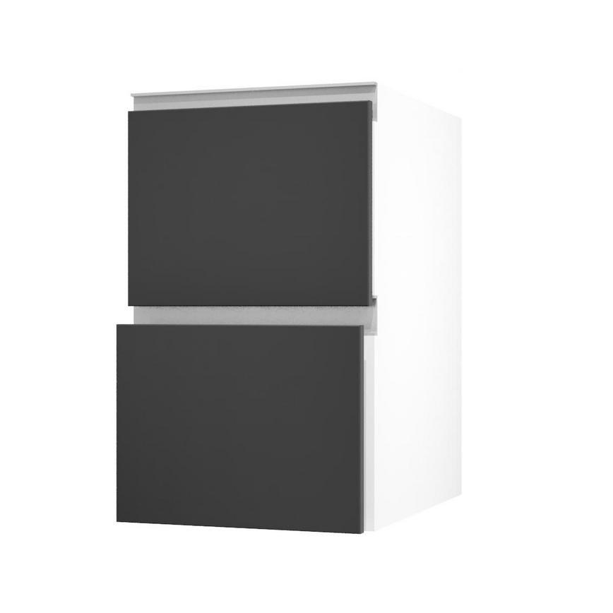 Hockley Super Matt Black 450 Pan Drawer Door Open 342mm