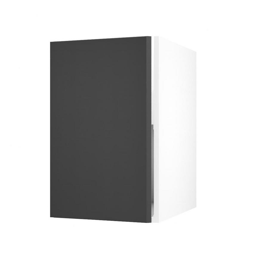 Hockley Super Matt Black 450 Full Height Door Open