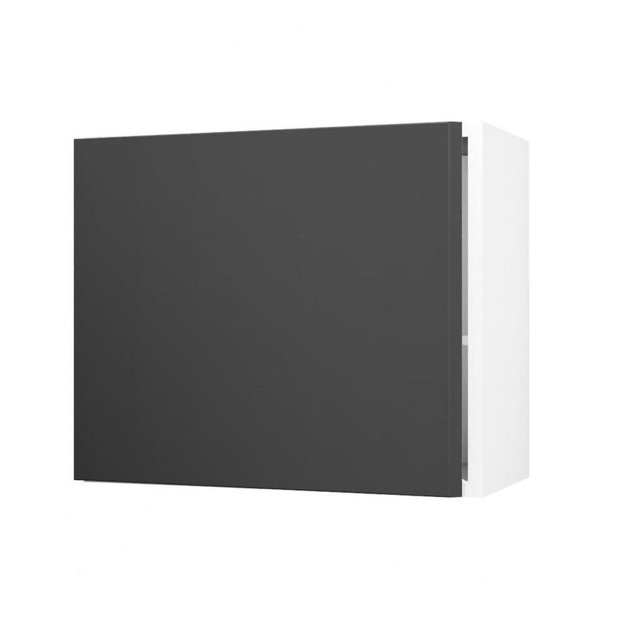 Hockley Super Matt Black 600 Tall Integrated Microwave Topbox Door Open