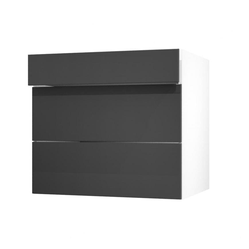 Hockley Super Matt Black 800 Drawer Front Open