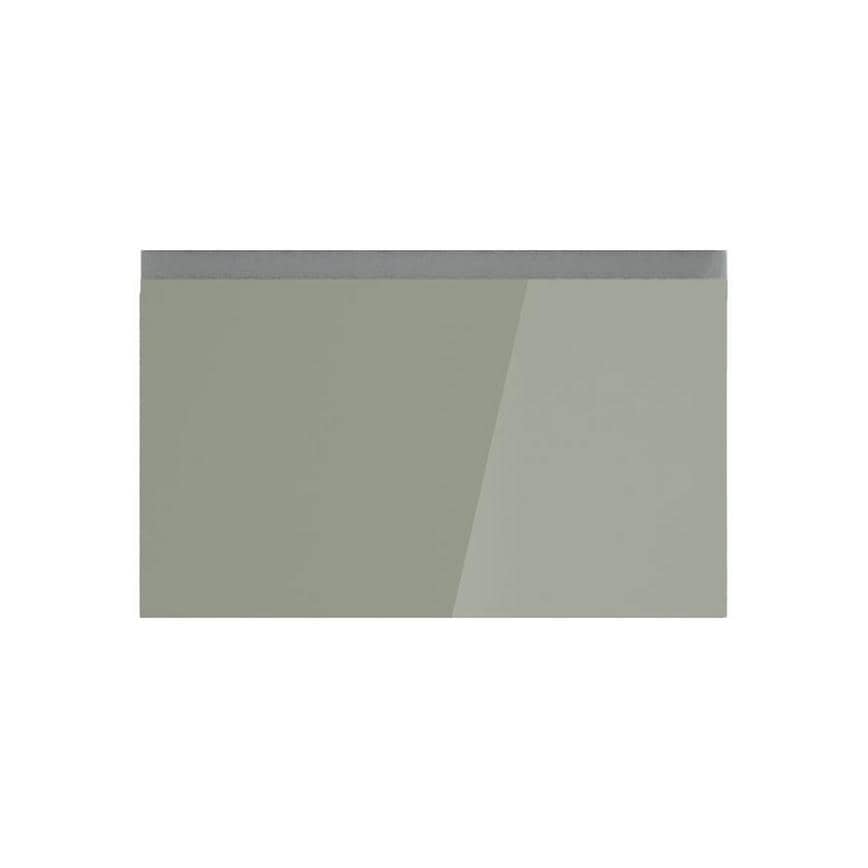 Hockley Mirror Gloss Reed Green 600mm x 342mm Pan Drawer Front Shown Closed from the Front as Part of a Full Drawer Unit