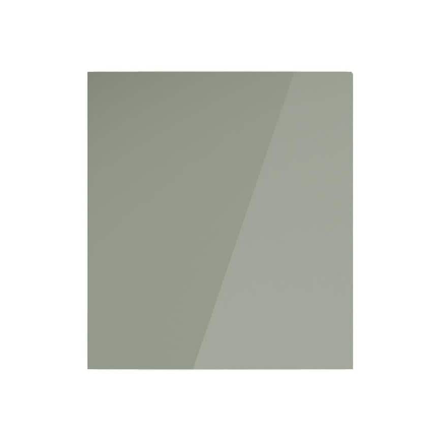 Hockley Mirror Gloss Reed Green 500mm x 557mm Door Front Shown Closed from the Front as Part of a Door and Drawer Unit